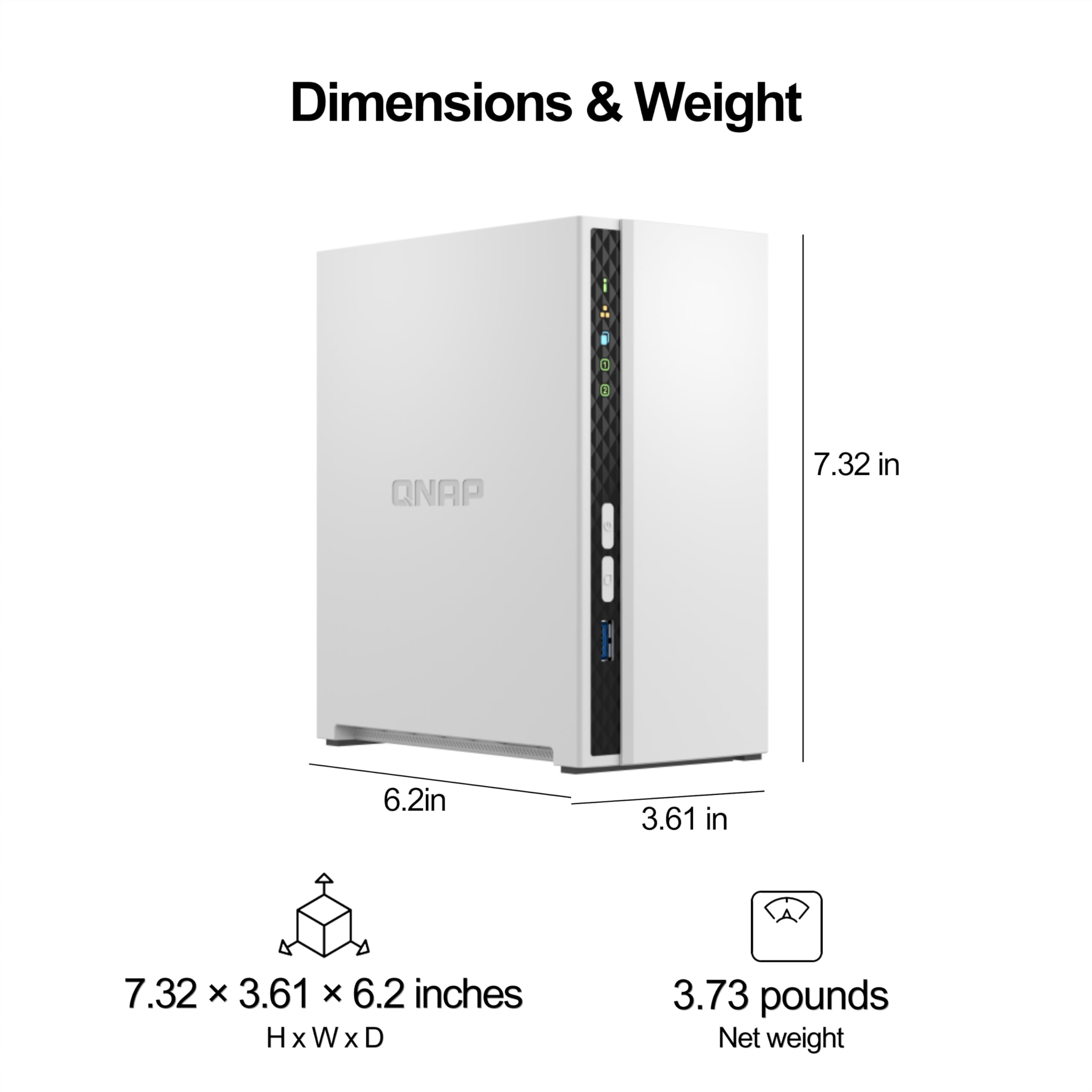 QNAP TS-233-US 2 Bay Affordable Desktop NAS with ARM Cortex-A55