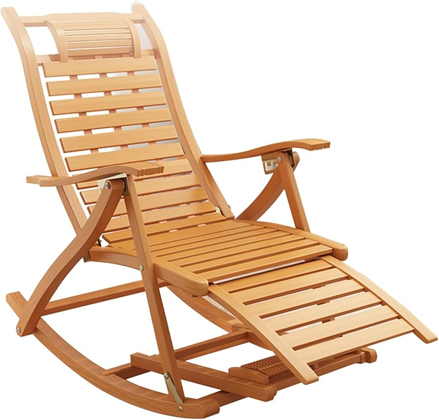 Amazon｜木製ロッキングチェア 屋内用、3 in 1 折りたたみ式ロッキング