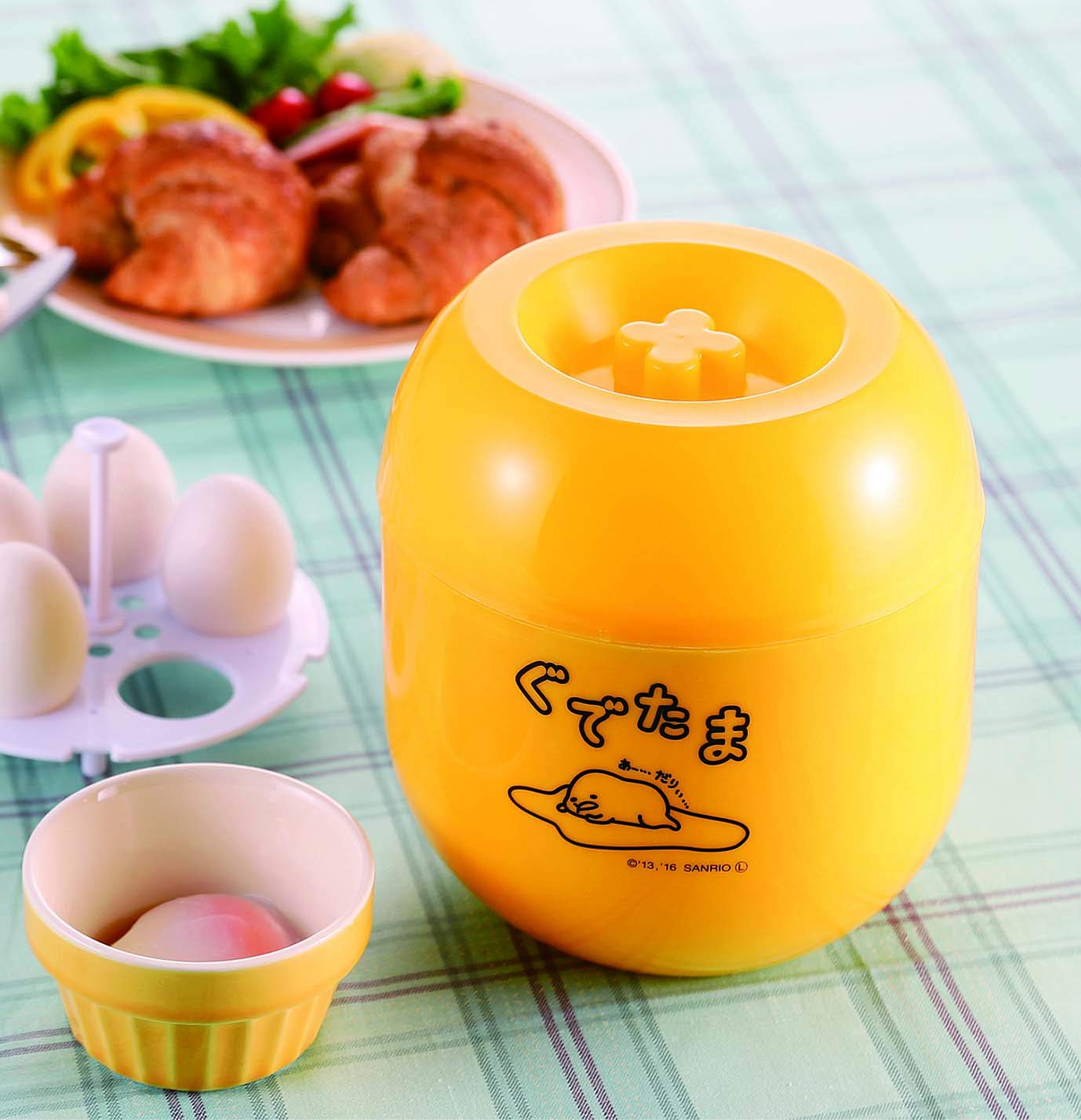 Amazon｜カクセー 電子レンジ 調理用品 イエロー 16.5×18cm ぐでたま
