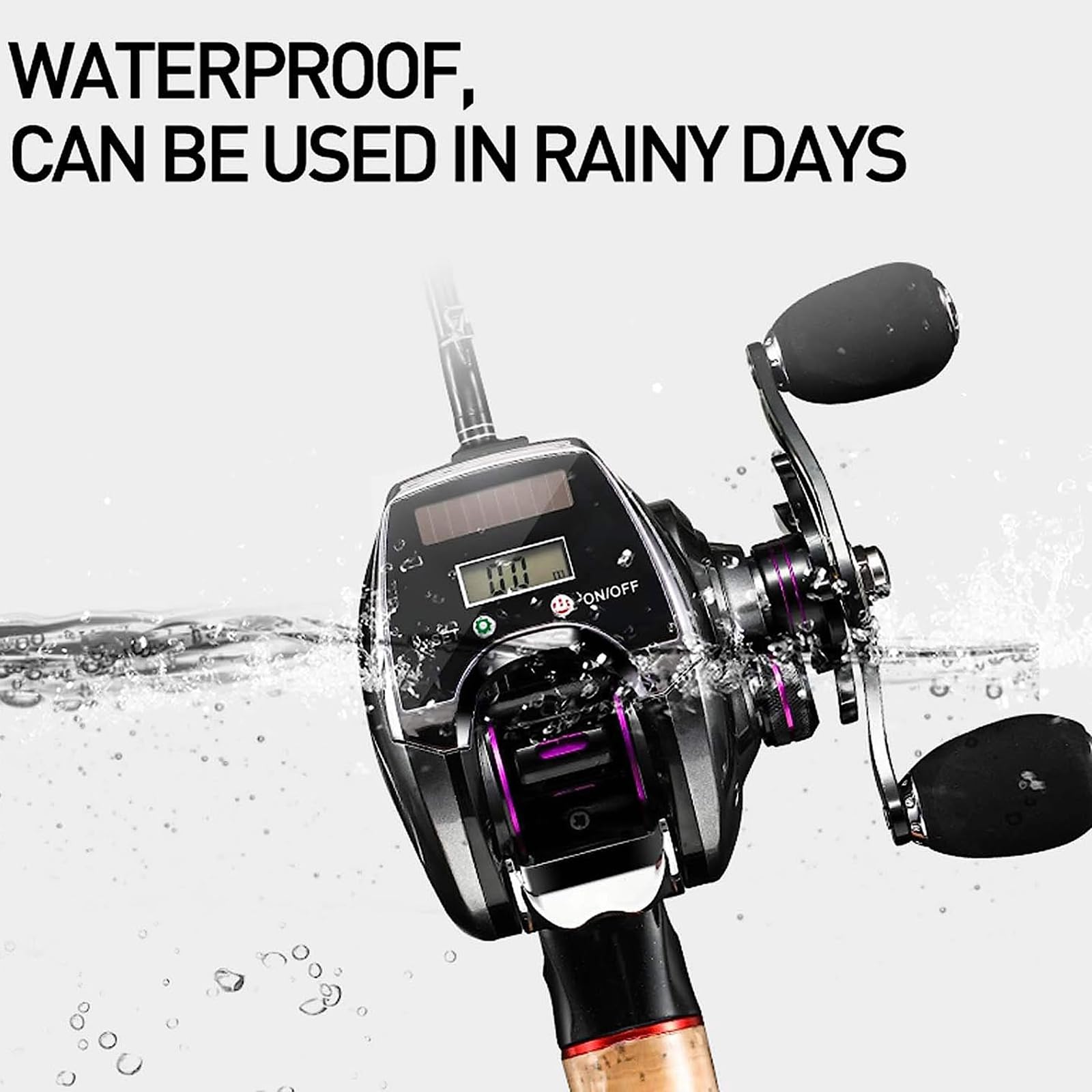 Amazon | 防水フィッシングリール、デジタルスクリーン電動スピニング