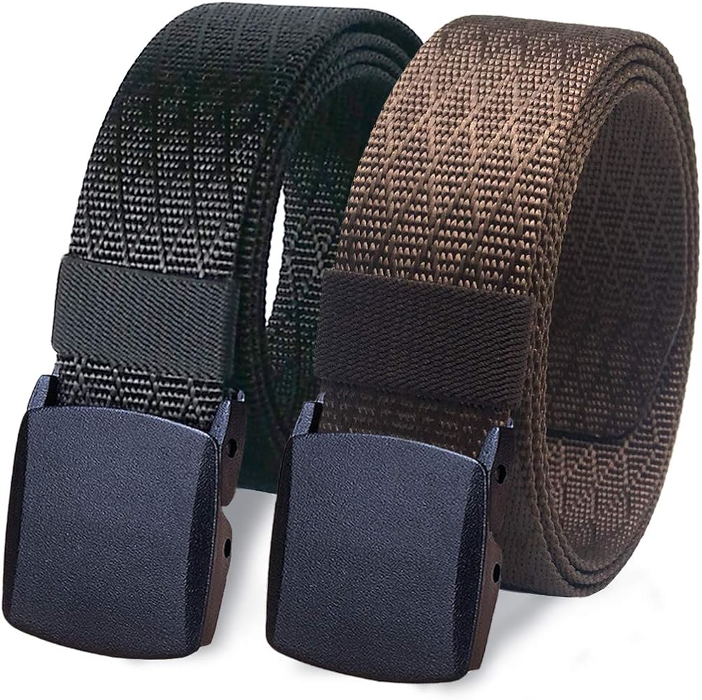 WYuZe 2 Pack Nylon Belt Outdoor Military Web Belt 1.5