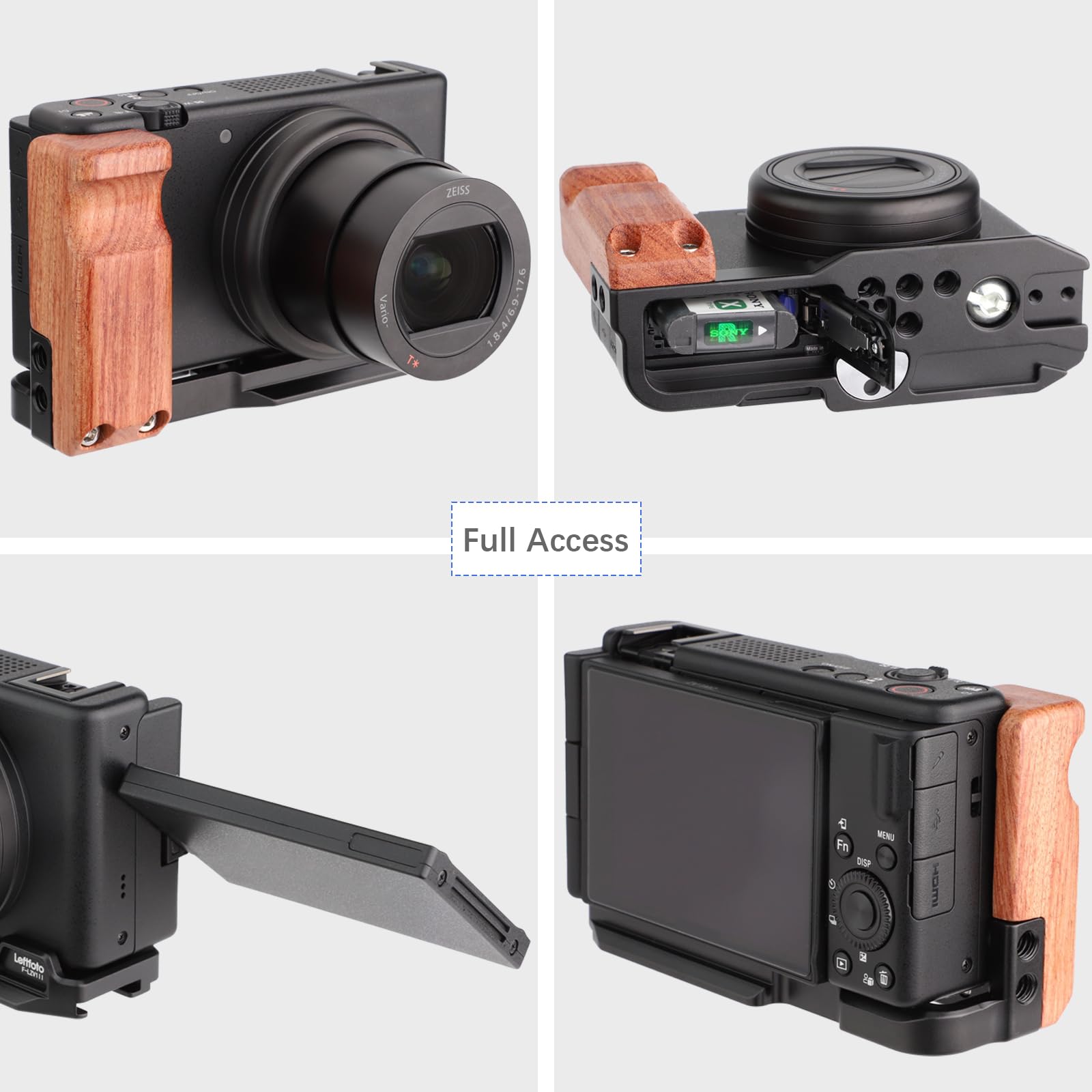 Amazon | Leftfoto ZV-1 II ハンドグリップ Lブラケット 人間工学的