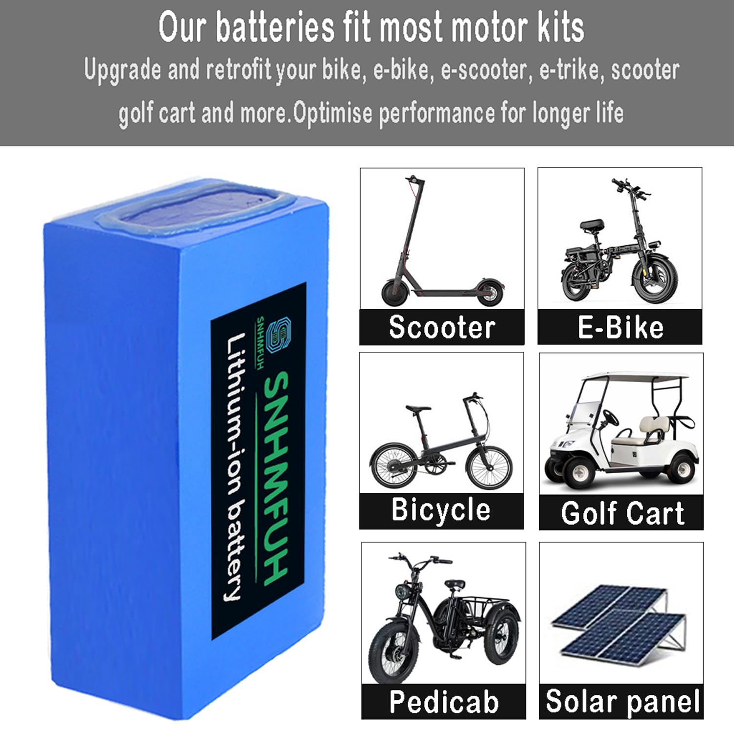 Amazon | SNHMFUH 48V 30Ah 25Ah 20AH 電動自転車バッテリー 48V 15Ah