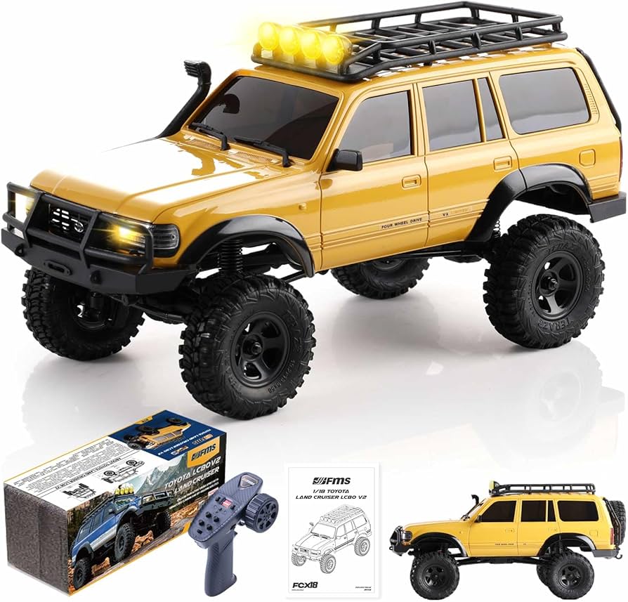 Amazon.com: EAZYRC FMS Fcx18 1/18 Land Cruiser 80 Toyota RC Rock