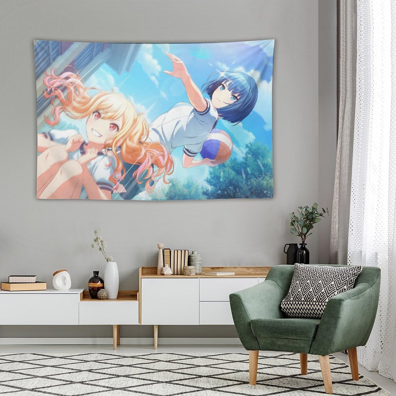 Amazon.co.jp: 桐谷遥 天馬咲希 タペストリー 大判 アートワーク