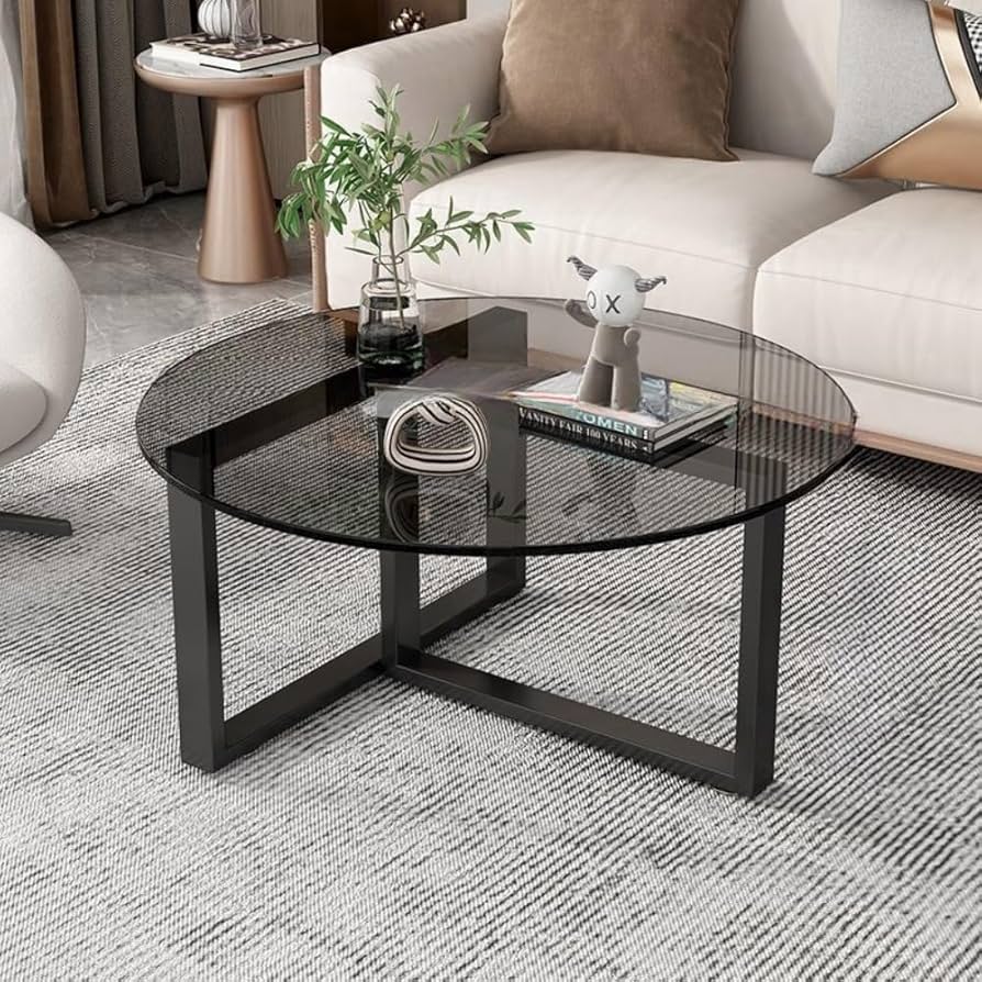 Amazon.co.jp: Hubiuyo ローテーブル ガラスコーヒーテーブル コーヒー