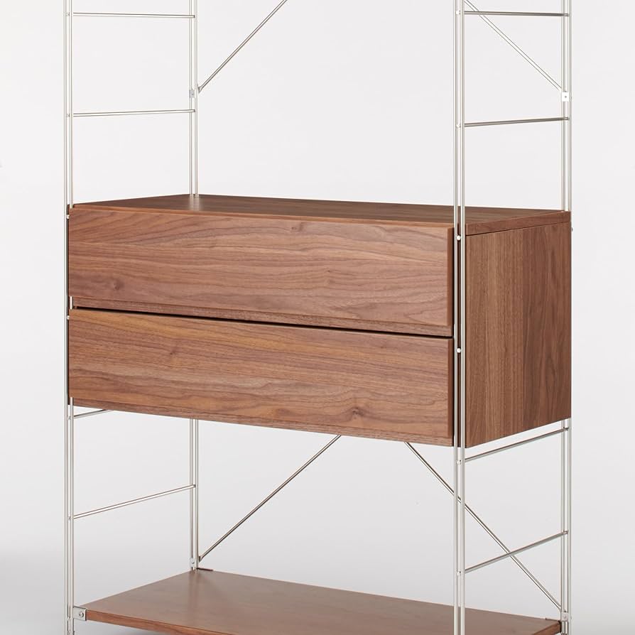 Amazon｜無印良品 スチールユニットシェルフ用 ボックス 引出し2段