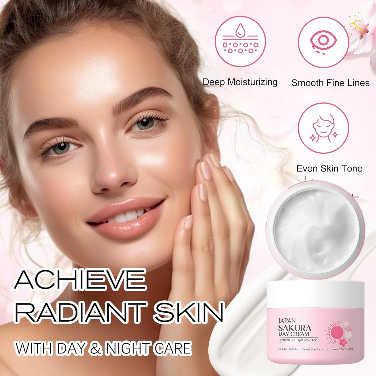 Amazon.com: Sakura Day Cream & Night Cream Set, Anti Aging