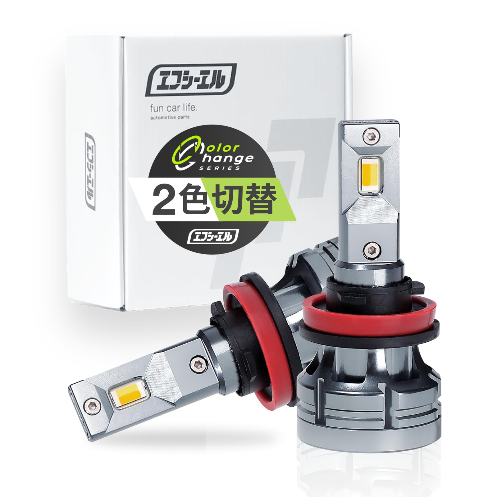 Amazon | fcl.(エフシーエル) H8 H11 H16 LED フォグランプ 2色