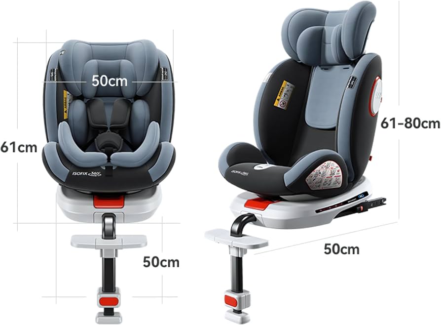 Amazon | チャイルドシート 360度 回転式 ISOFIX対応 成長に合わせて