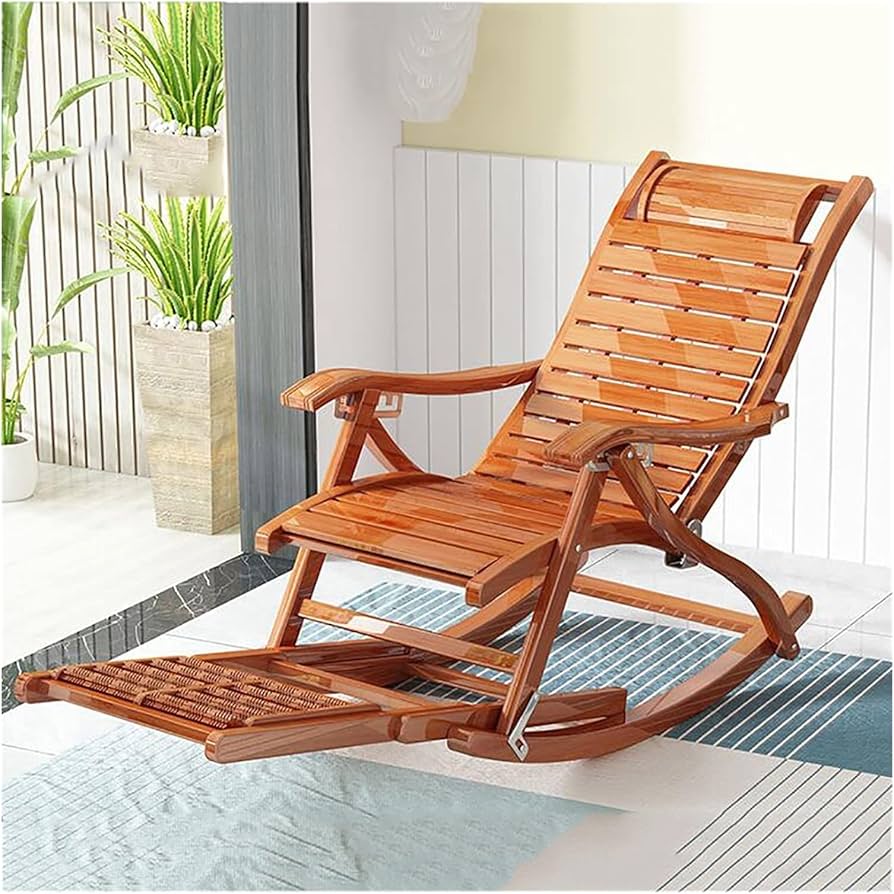 Amazon｜ロッキングチェア、折りたたみリクライニングチェア木製