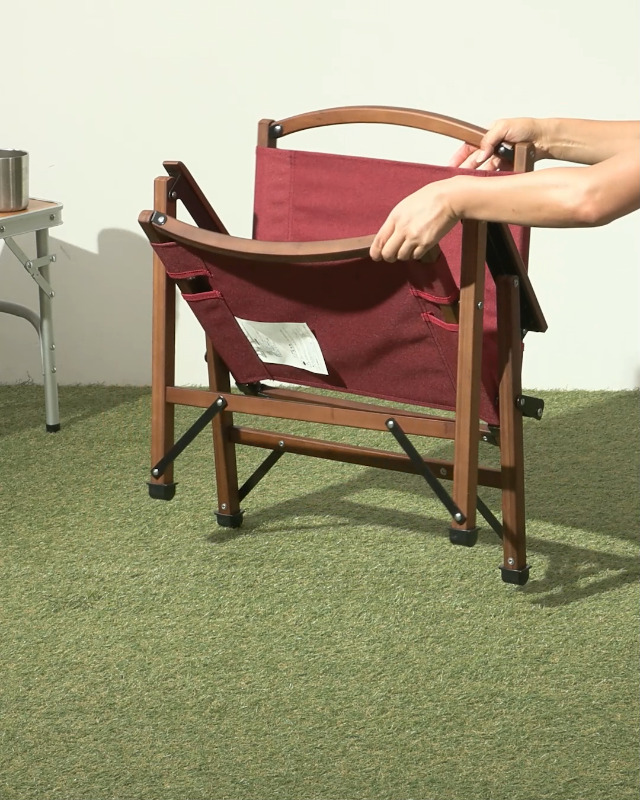 Amazon.co.jp: BUNDOK(バンドック)ロースタイル チェア BAMBOO レッド