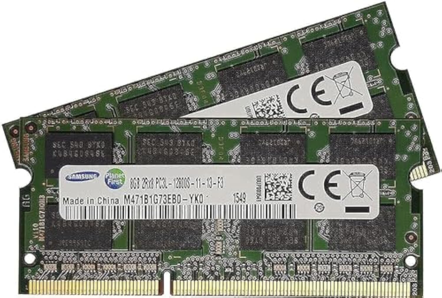 Samsung 16GB (2 x 8GB) 204-pin SODIMM, DDR3 PC3L-12800, 1600MHz