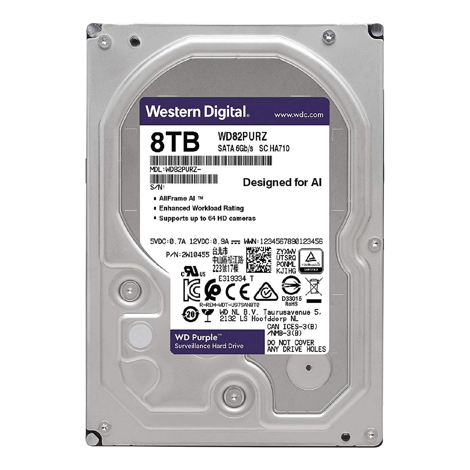 Amazon | Western Digital ウエスタンデジタル 内蔵 HDD 8TB WD Purple
