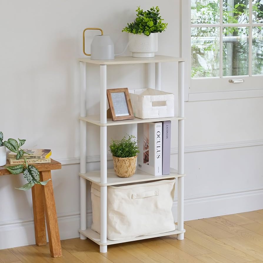 Amazon｜山善(YAMAZEN) ラック 4段 棚 組立カンタン 軽量 オープン