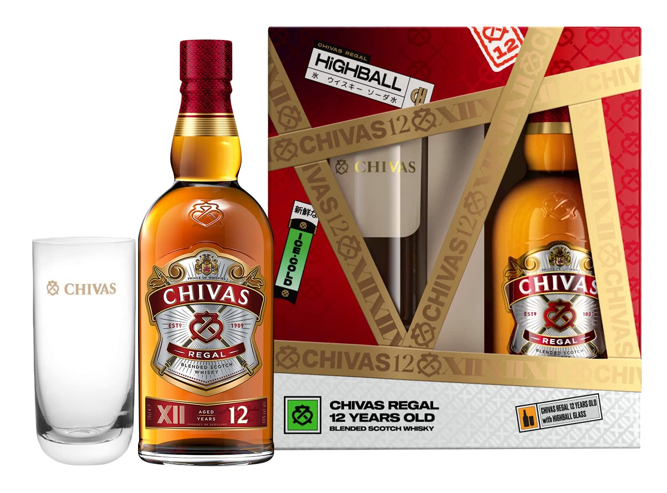 Amazon.co.jp: 【家飲み・ギフト】シーバスリーガル 12年 グラス付き