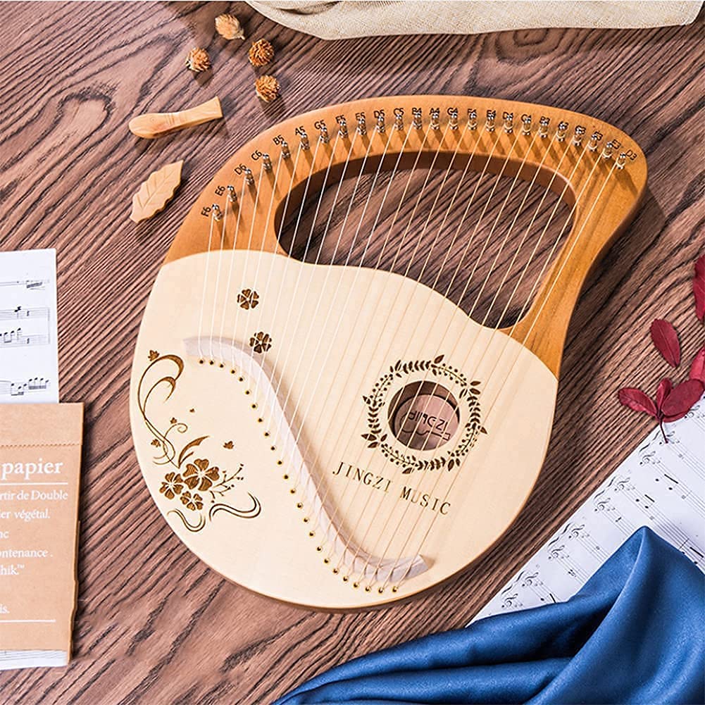 Amazon.co.jp: 【新番24弦】 ライアーハープ 木製竪琴ハープ