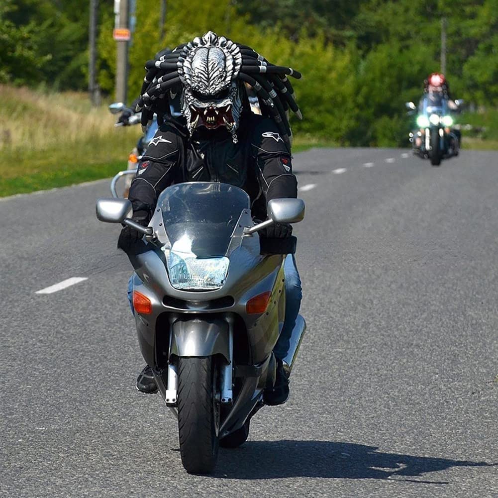 Amazon.co.jp: プレデターマスクオートバイヘッドギアプレデター