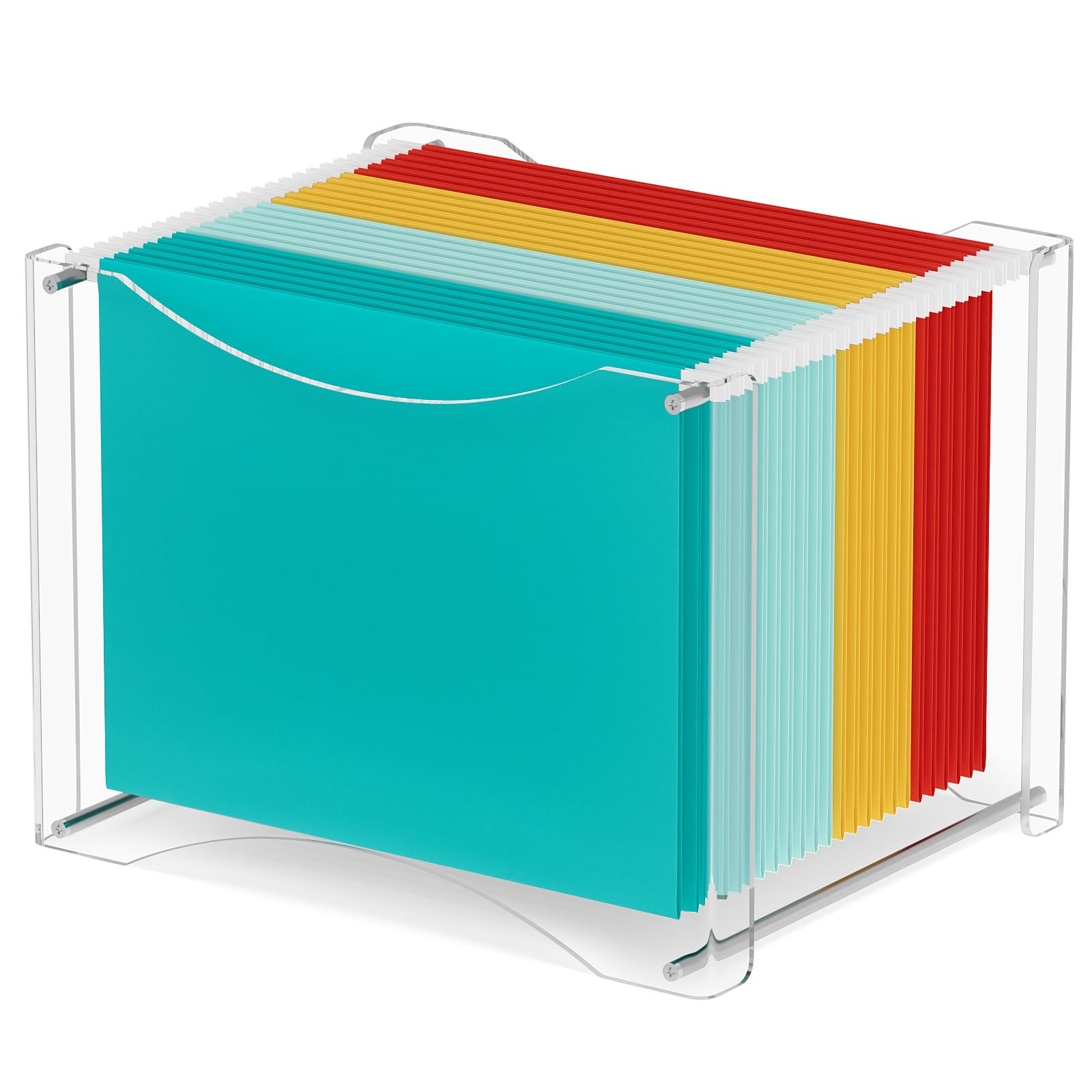 Amazon.com: MaxGear Clear Acrylic Hanging Folder Organizer Box
