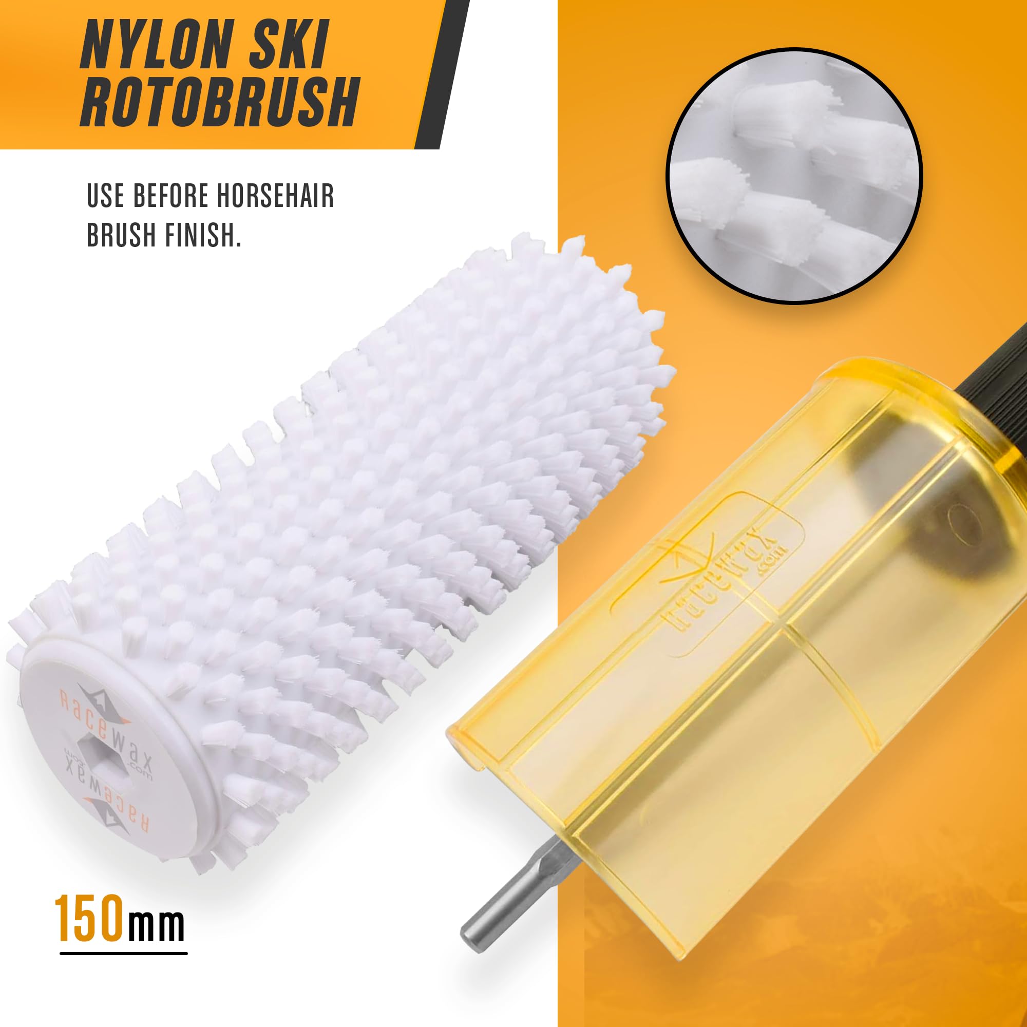 Amazon | RaceWax 150mmワイドロトブラシスキーワックスキットスナップ