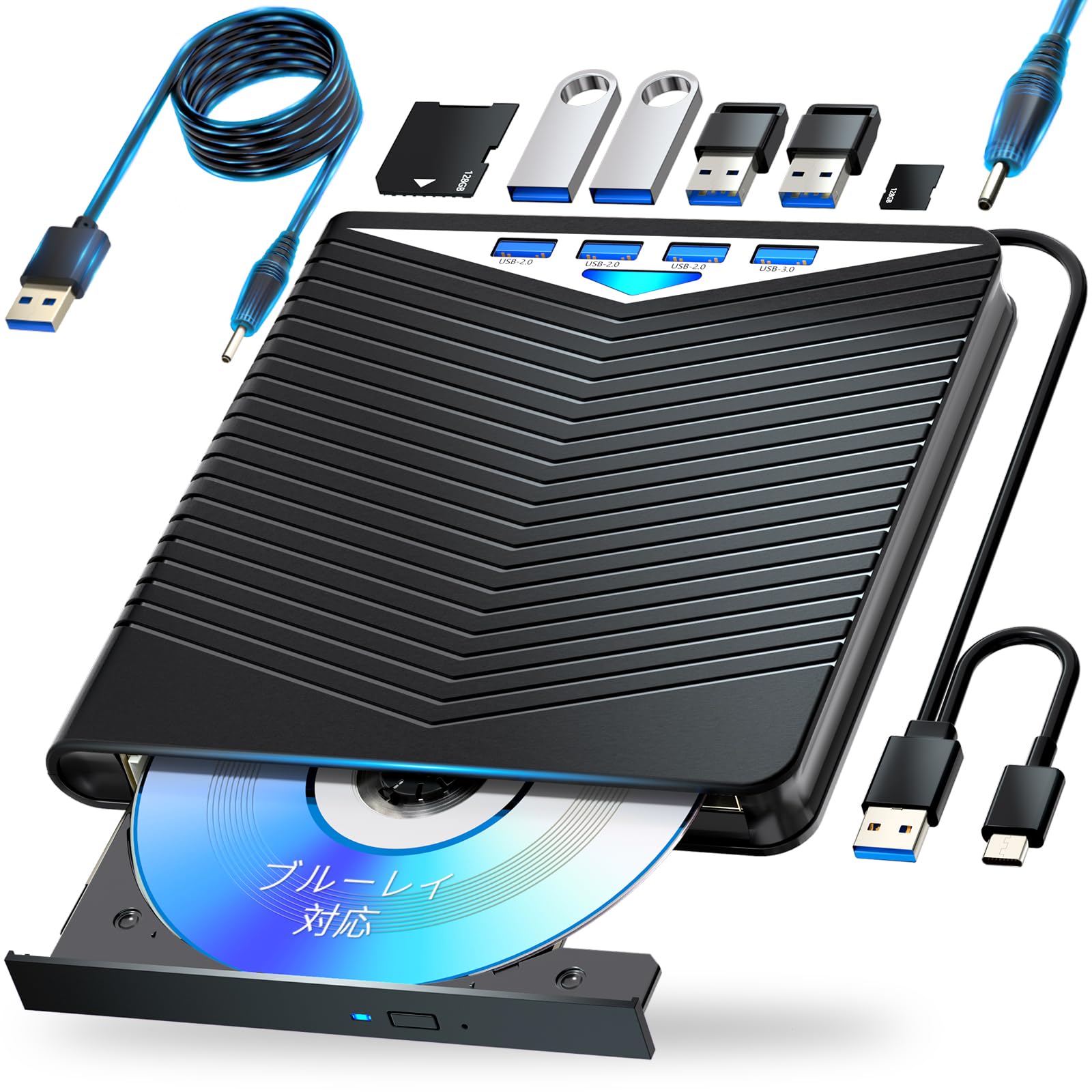 Amazon.co.jp: ブルーレイドライブ外付け USB-A/TypeC対応 再生