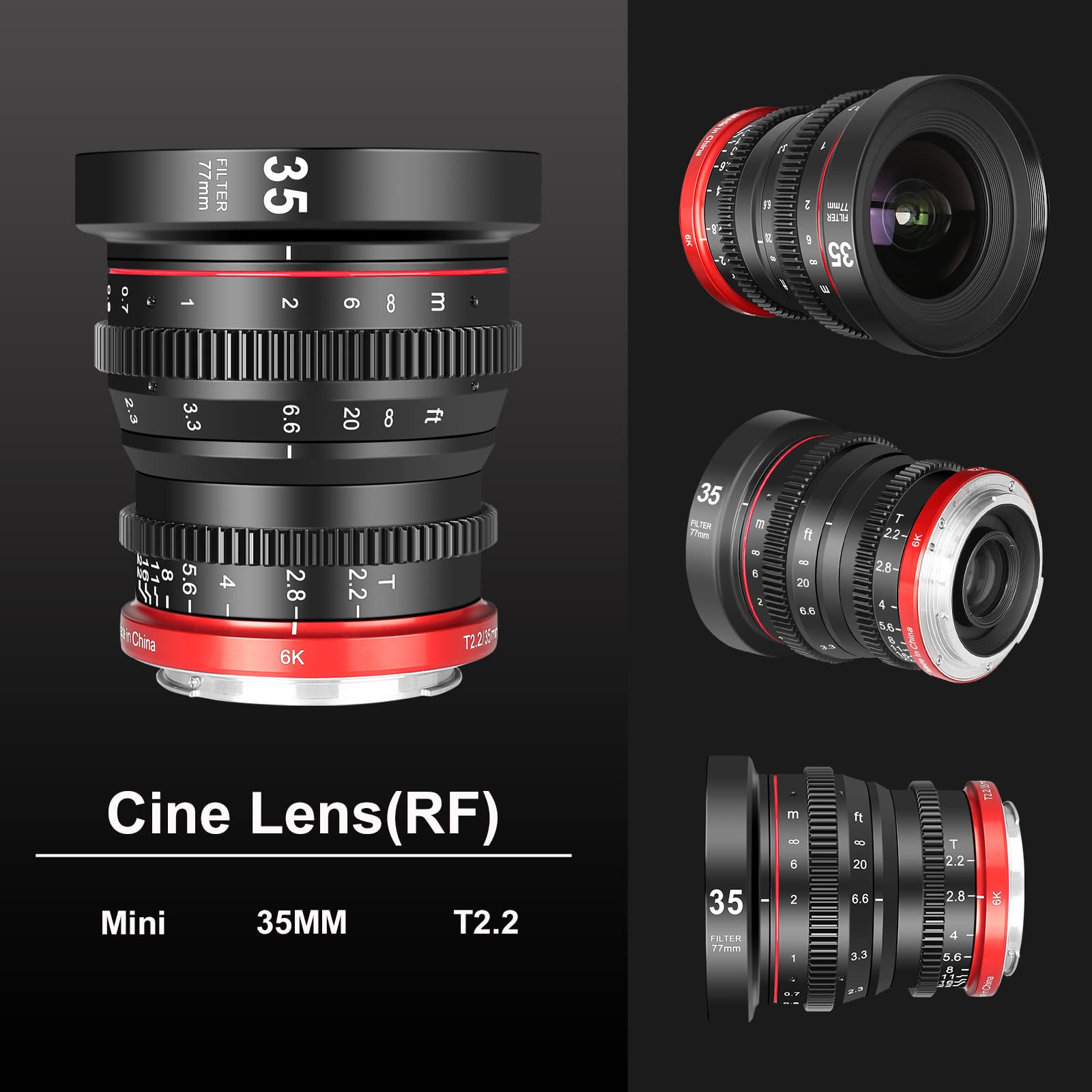 Amazon.com : Meike 35mm T2.2 Large Aperture Manual Focus Low