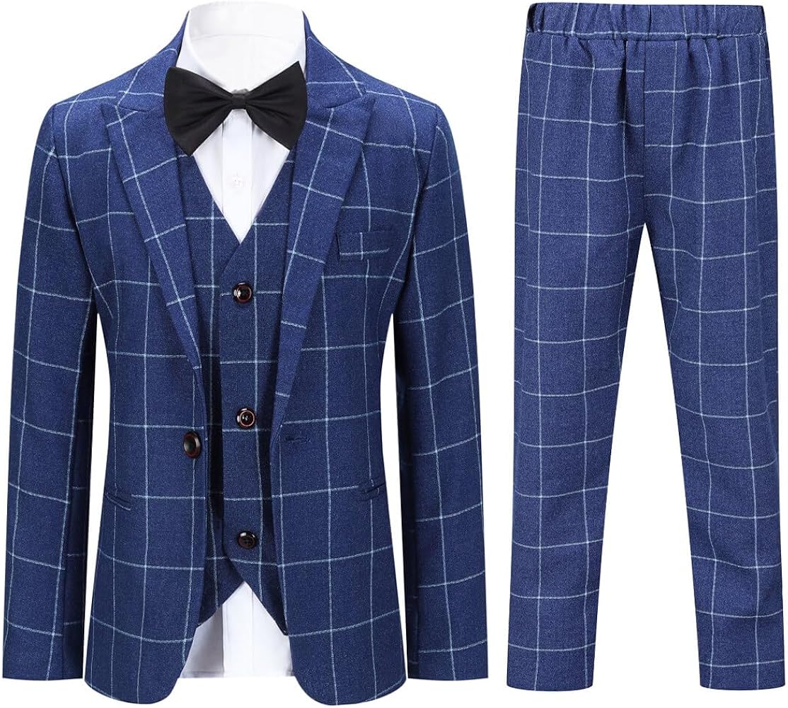 Amazon.com: SWOTGdoby Boys Plaid Blazer Casual Lightweight One
