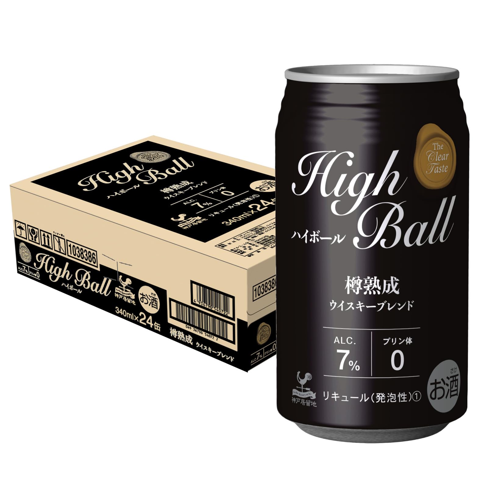 Amazon.co.jp: 神戸居留地 ハイボール 缶 Alc.7% 340ml × 24本 : 食品