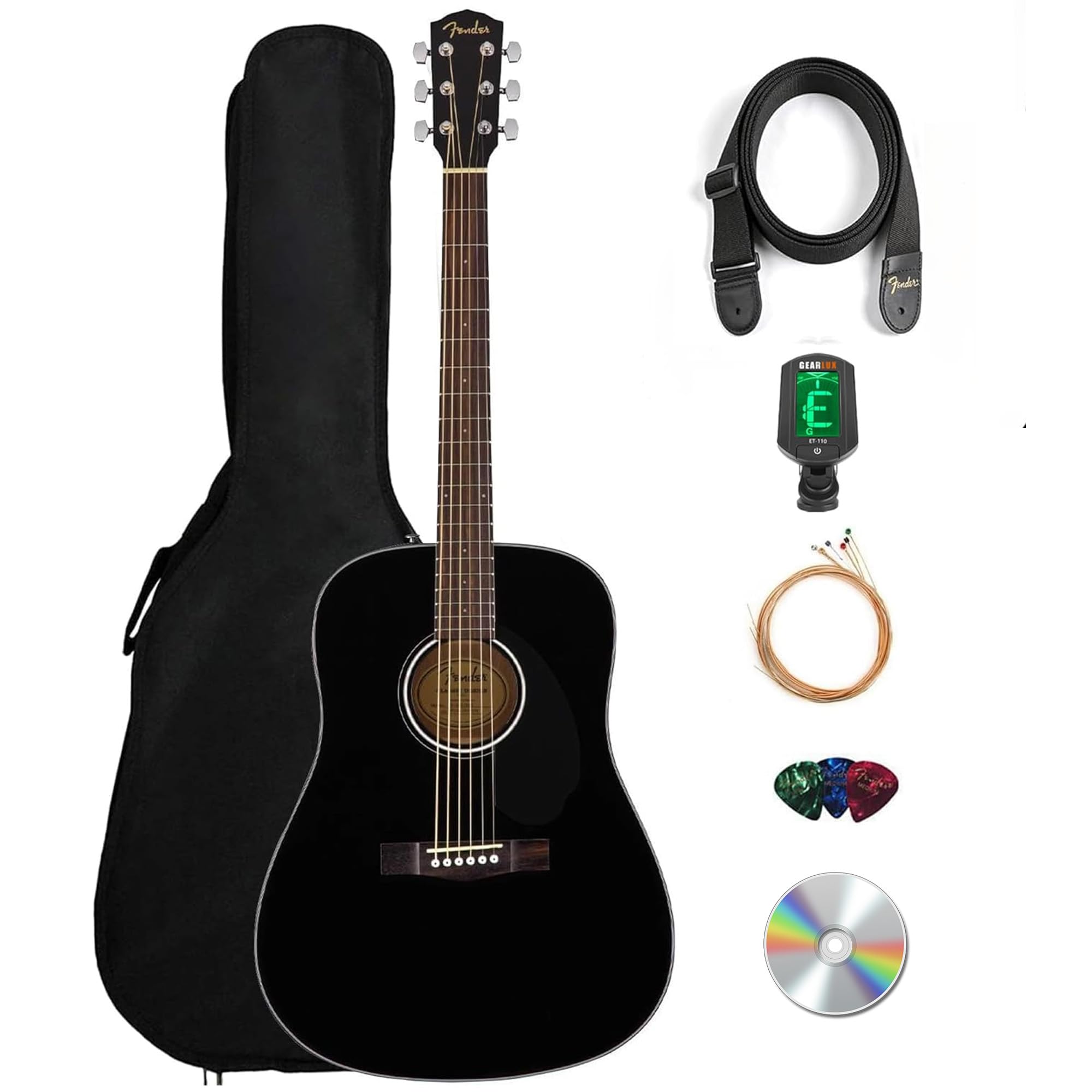 Amazon.com: Fender CD-60S Solid Top Dreadnought Acoustic Guitar