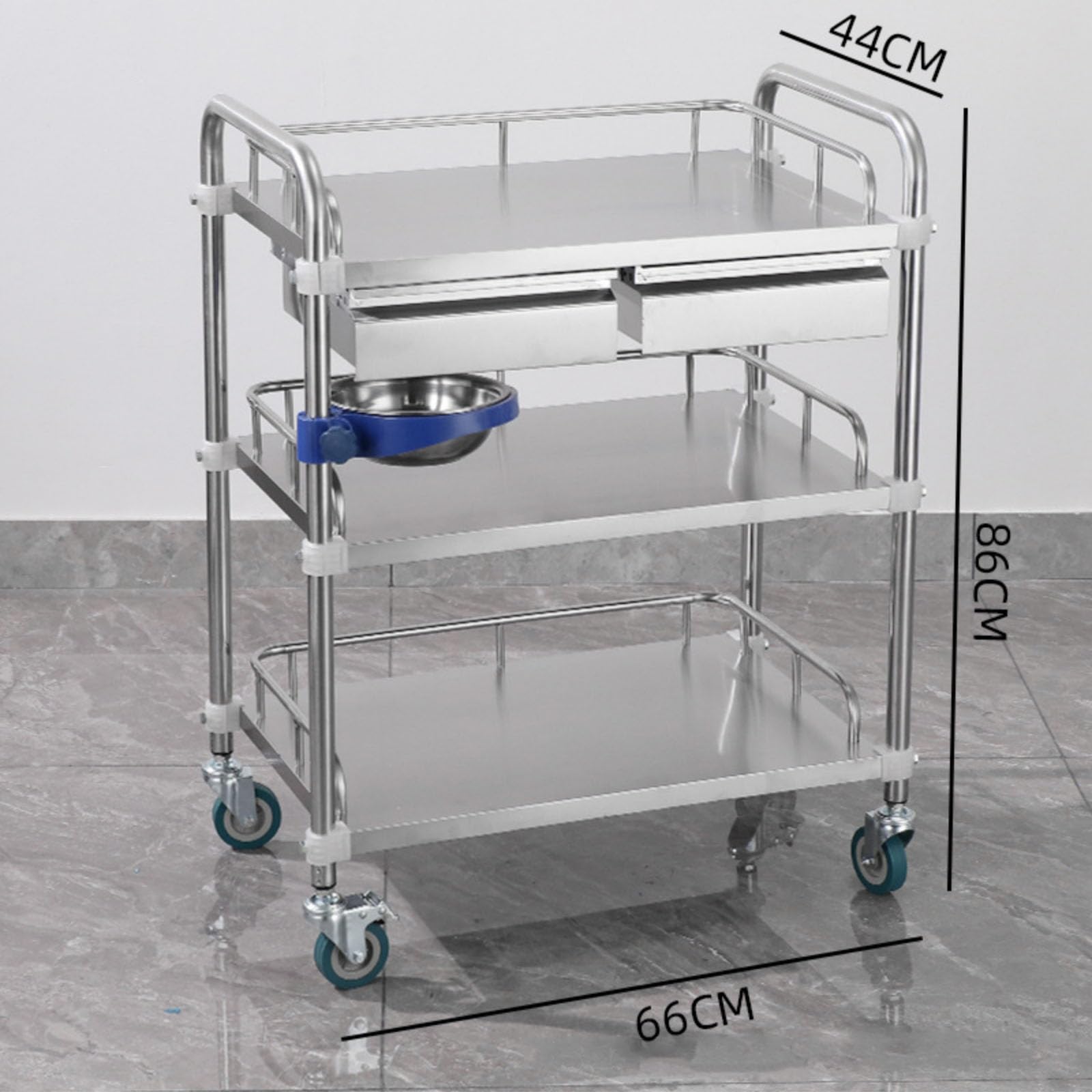 Amazon.co.jp: 医療用ワゴン 医療用トロリー キャスター付き ワゴン