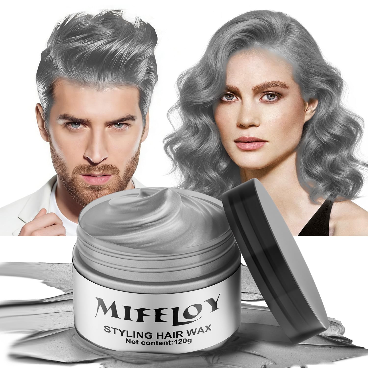 Amazon.com : Mifeloy Temporary Silver Gray Hair Spray Color Wax