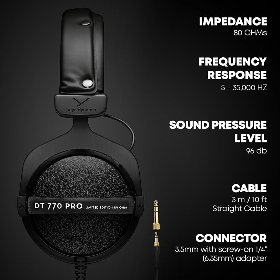 Amazon.com: beyerdynamic DT 770 Pro 80 ohm Limited Edition