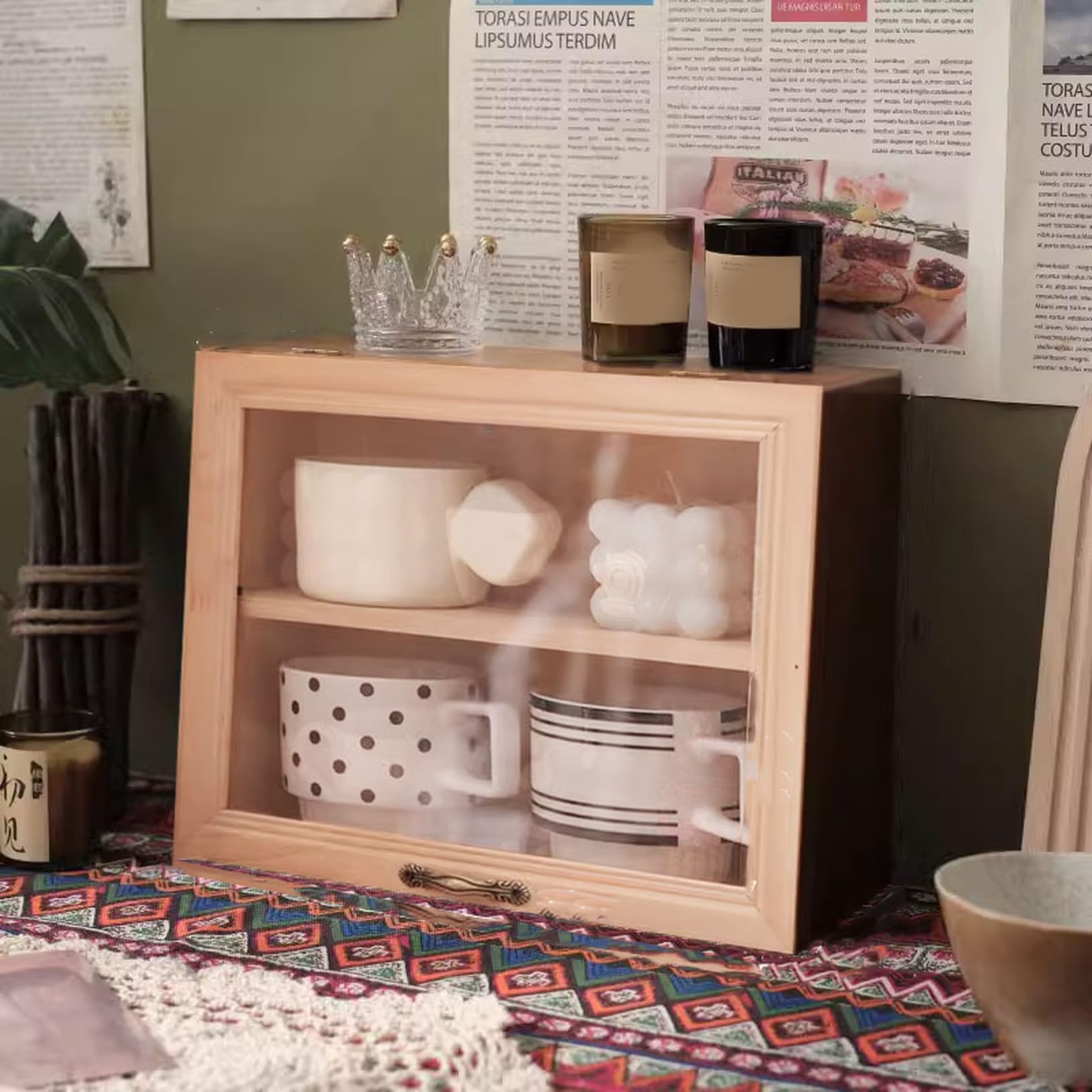 Amazon｜MJKQ9 木製 収納キャビネット インテリア 収納ラック 北欧風