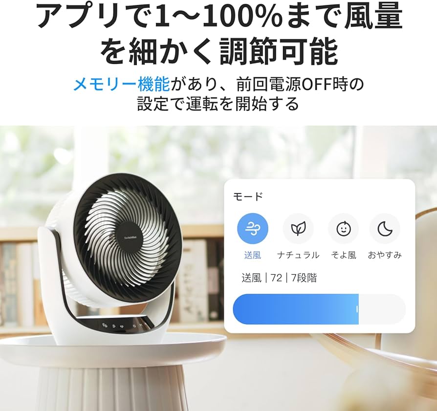 Amazon.co.jp: SwitchBot Circulator, Quiet, Oscillating Oscillating