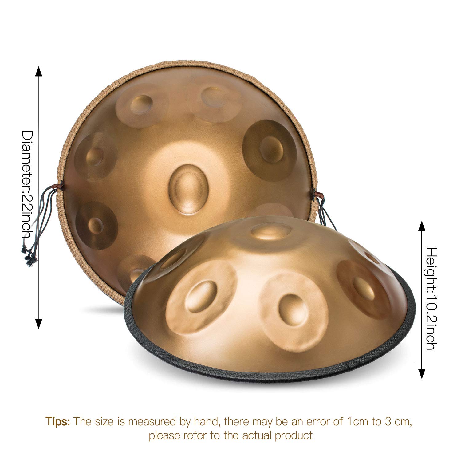 Amazon.co.jp: ハンドパンドラム楽器、AS TEMANハンドパンニ短調9