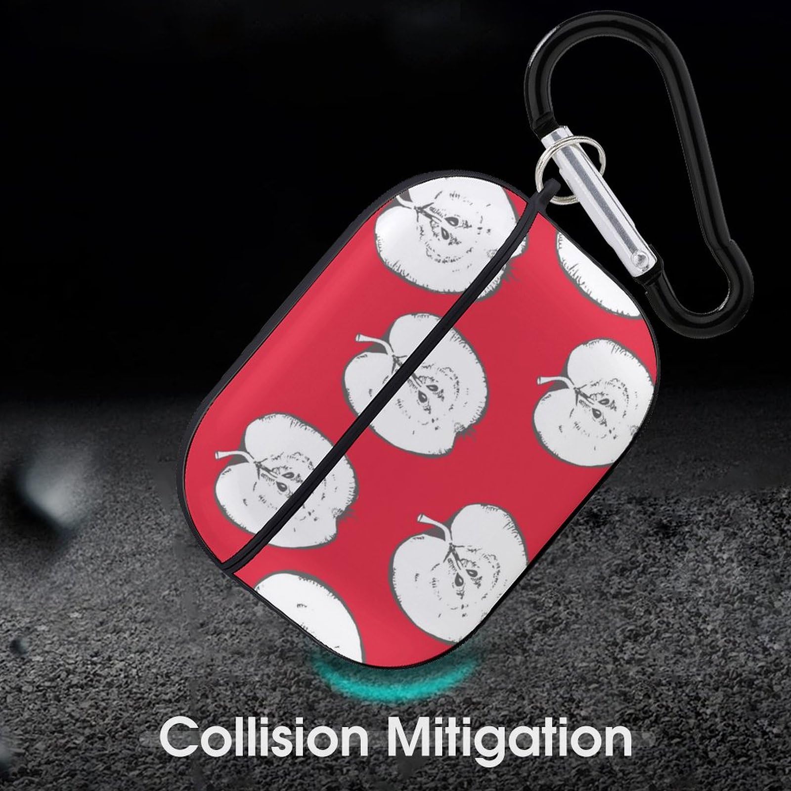 Amazon | りんご 赤い 果物 AirPods Pro2 ケース 2022年9月発売 シロ