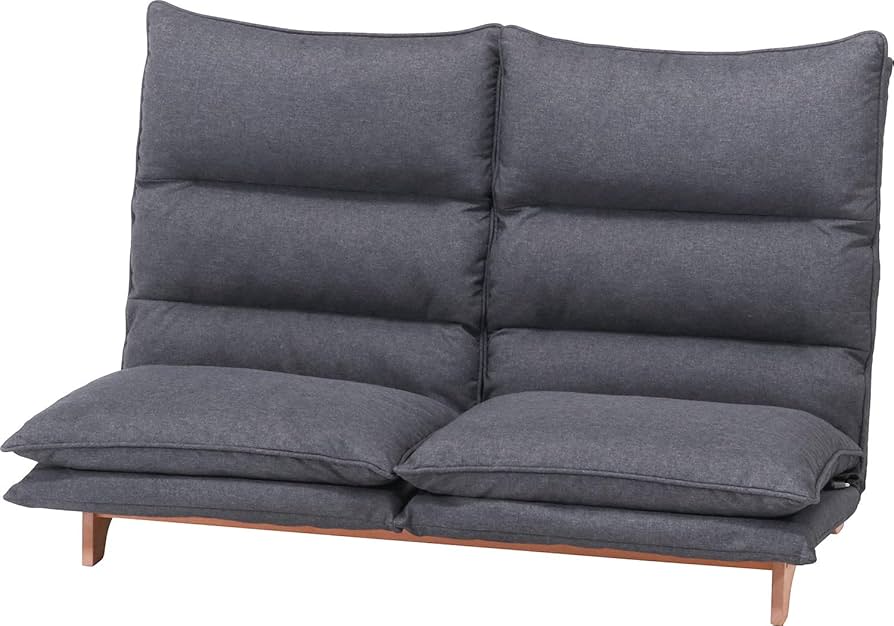 Amazon｜不二貿易 座椅子 ソファー 2人掛け 幅140×奥行80~120×高さ94cm