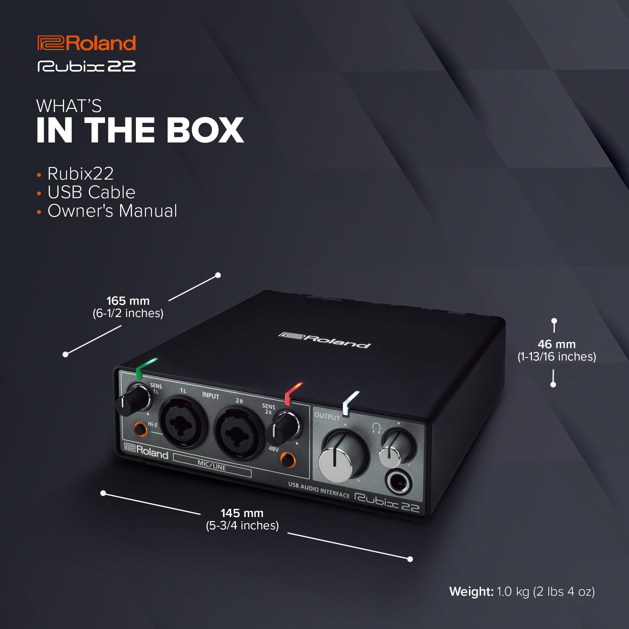 Amazon.com: Roland Rubix22 2-In/2-Out USB Audio Interface | High