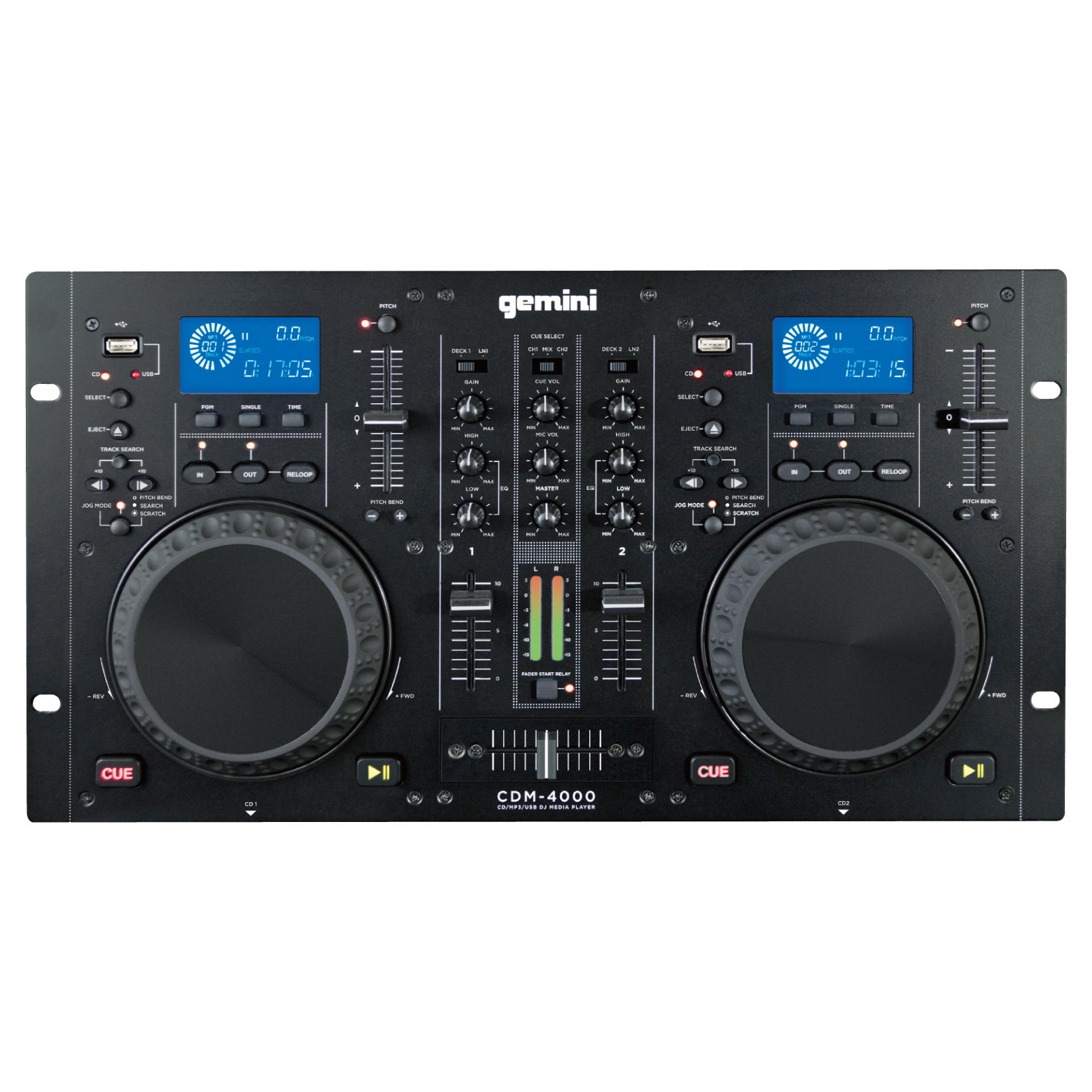 Amazon | GEMINI MP3 / CD DJ ワークステーション デュアルCDJ PLAYER+