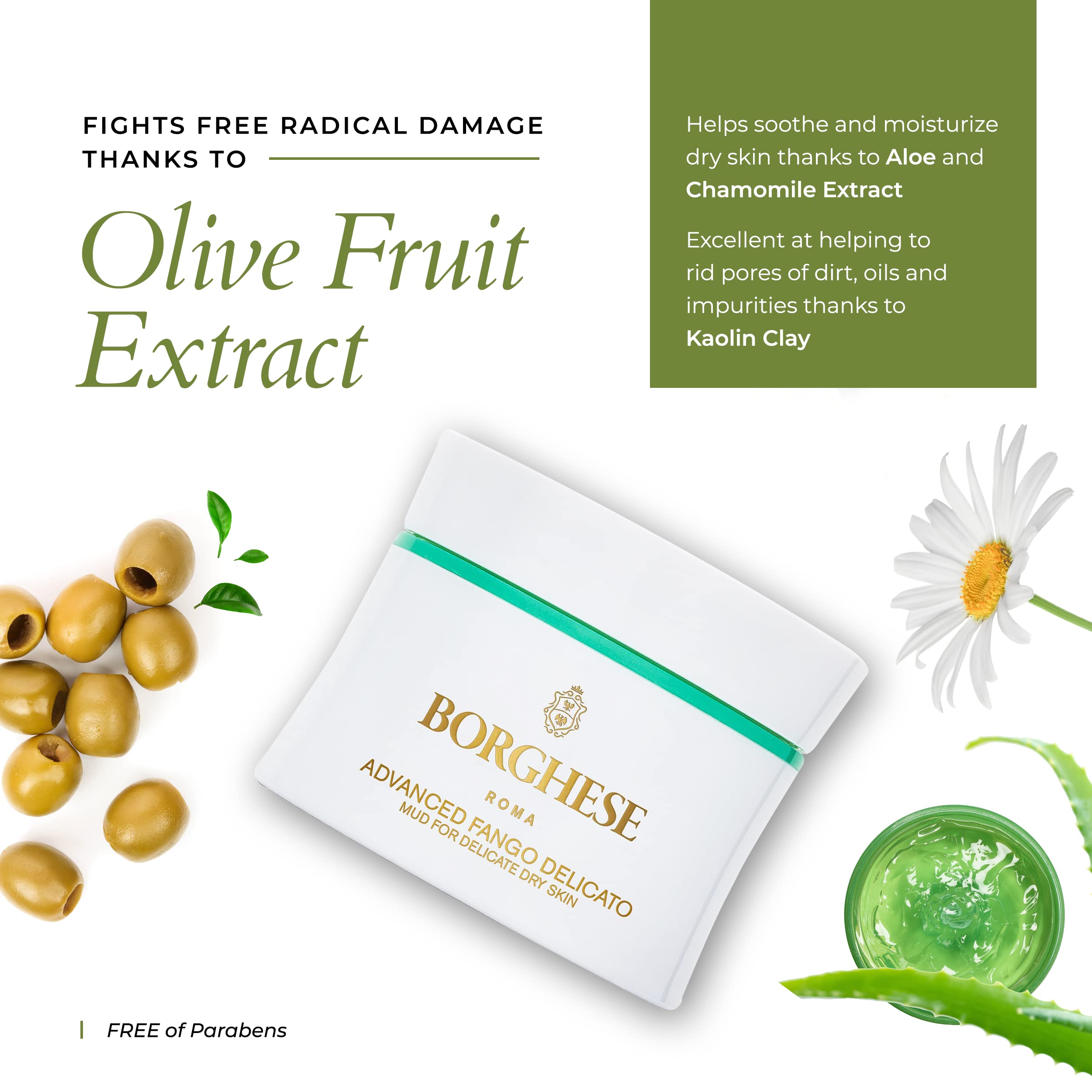 Borghese Advanced Fango Delicato Mud for Delicate Dry Skin, 2.7 oz