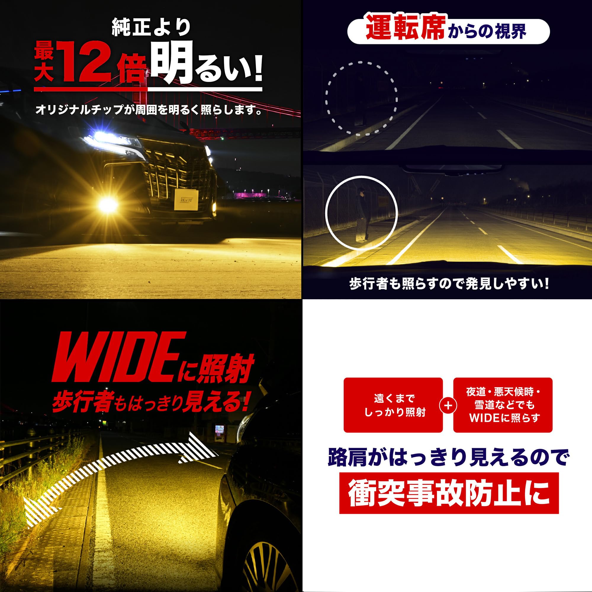 Amazon | VELENO PSX26W 12800lm LED フォグランプ 爆光 実測値