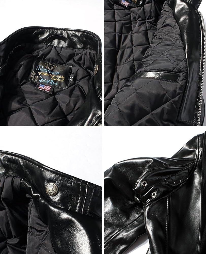 Amazon | Schott シングルライダースジャケット641HH (36(S), ブラック