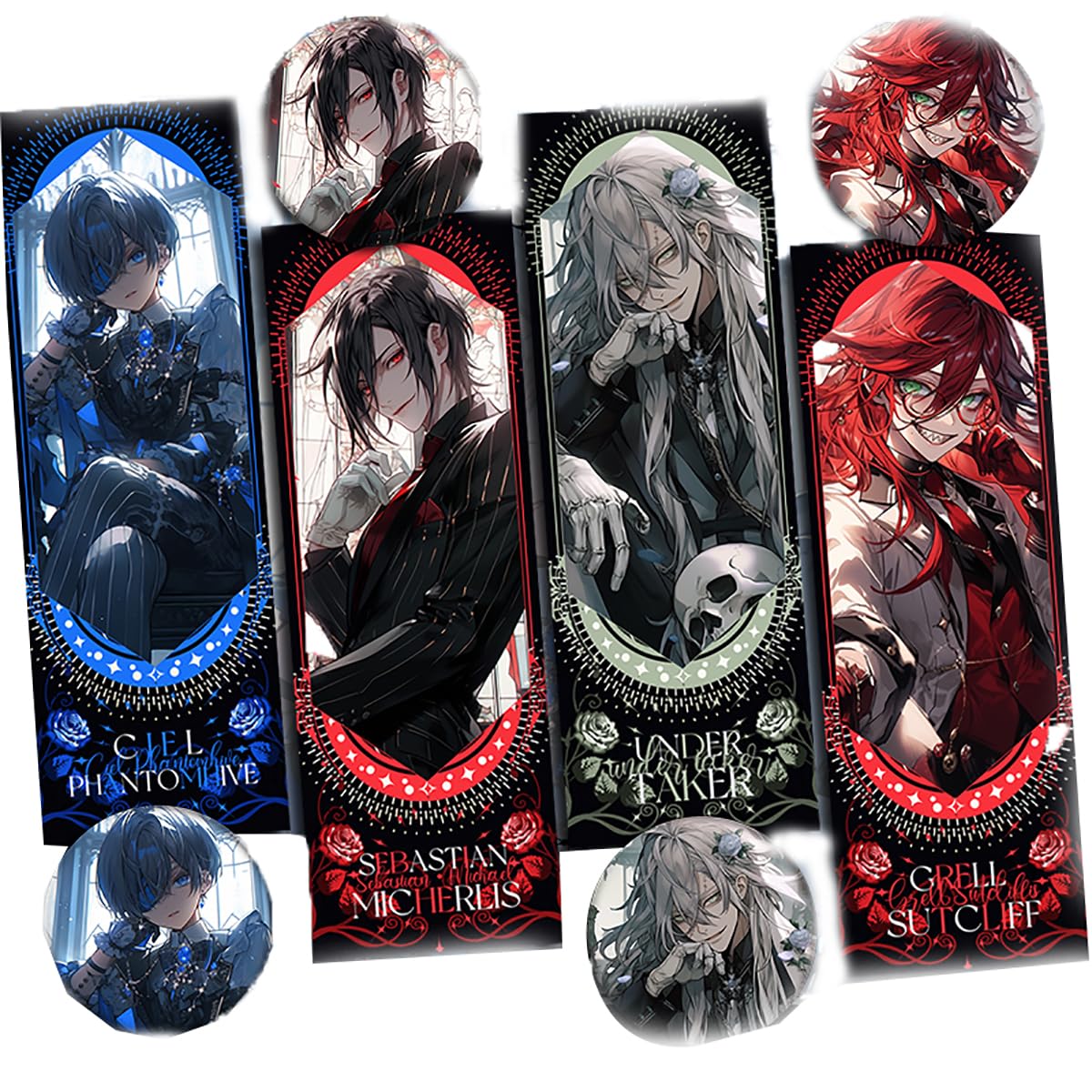 Amazon.co.jp: BNQ 黒執事 バッジ ブックマーク セット シエル