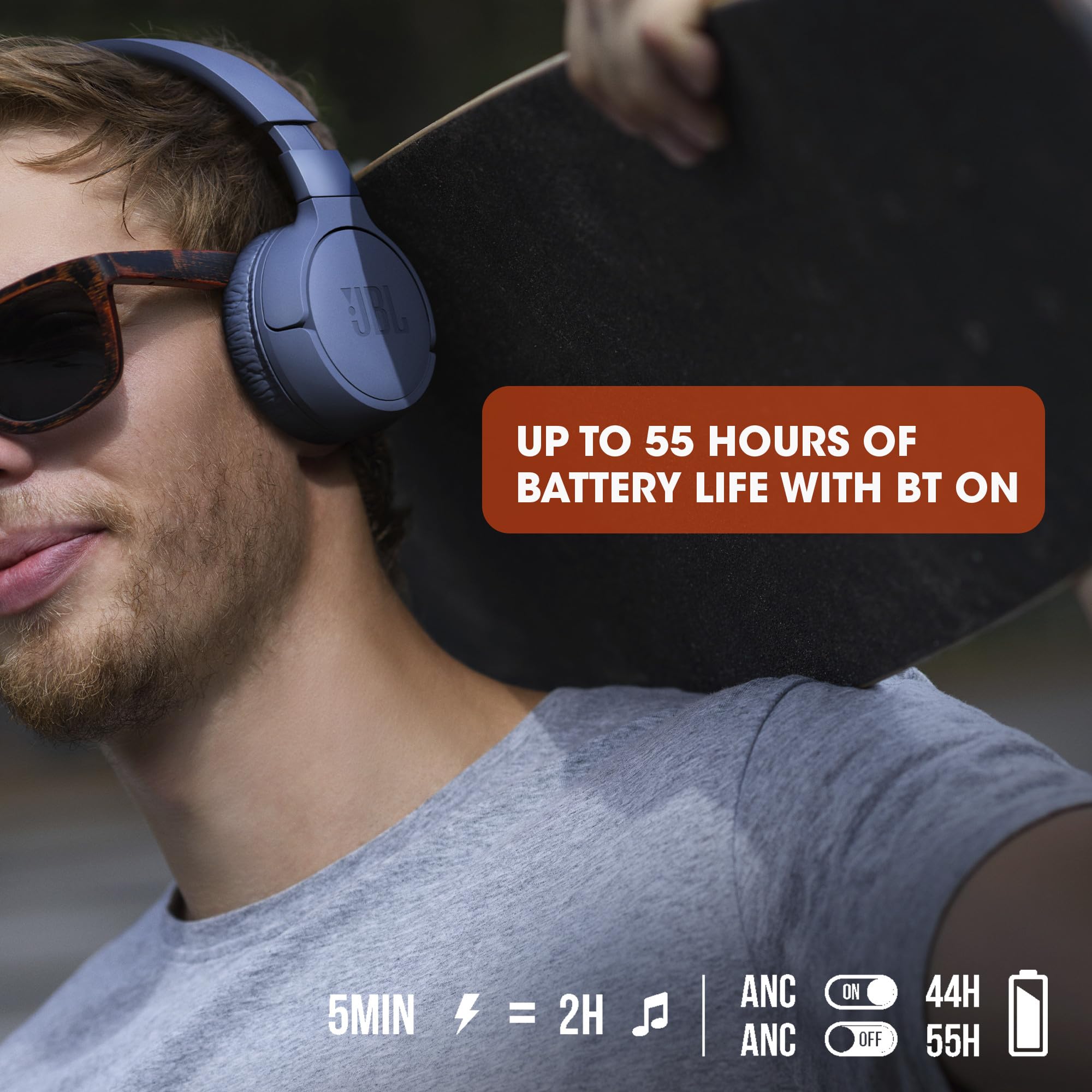 Amazon.com: JBL Tune 660NC: Wireless On-Ear Headphones with Active