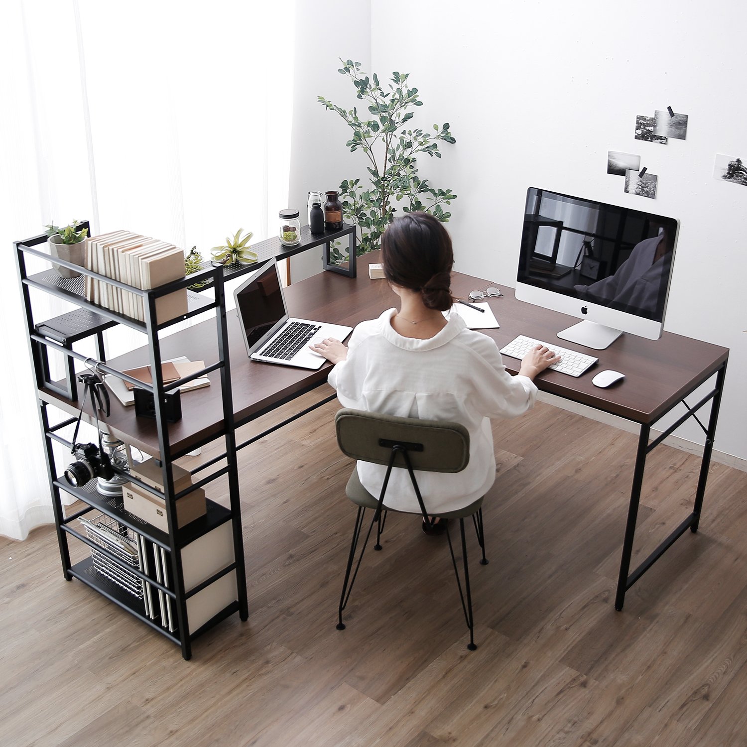 Amazon.co.jp: LOWYA ロウヤ パソコンデスク 学習机 勉強机 pcデスク