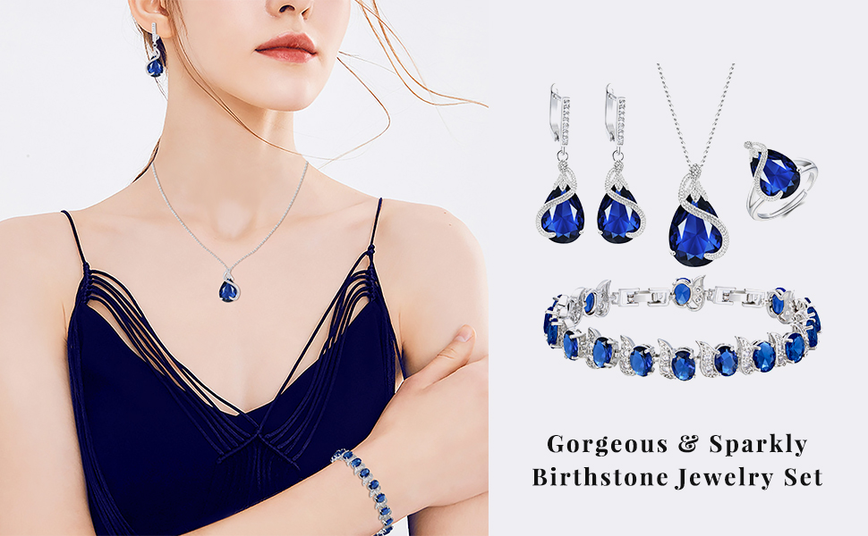 Amazon.com: EVER FAITH Bridal Teardrop Cubic Zirconia Jewelry Set