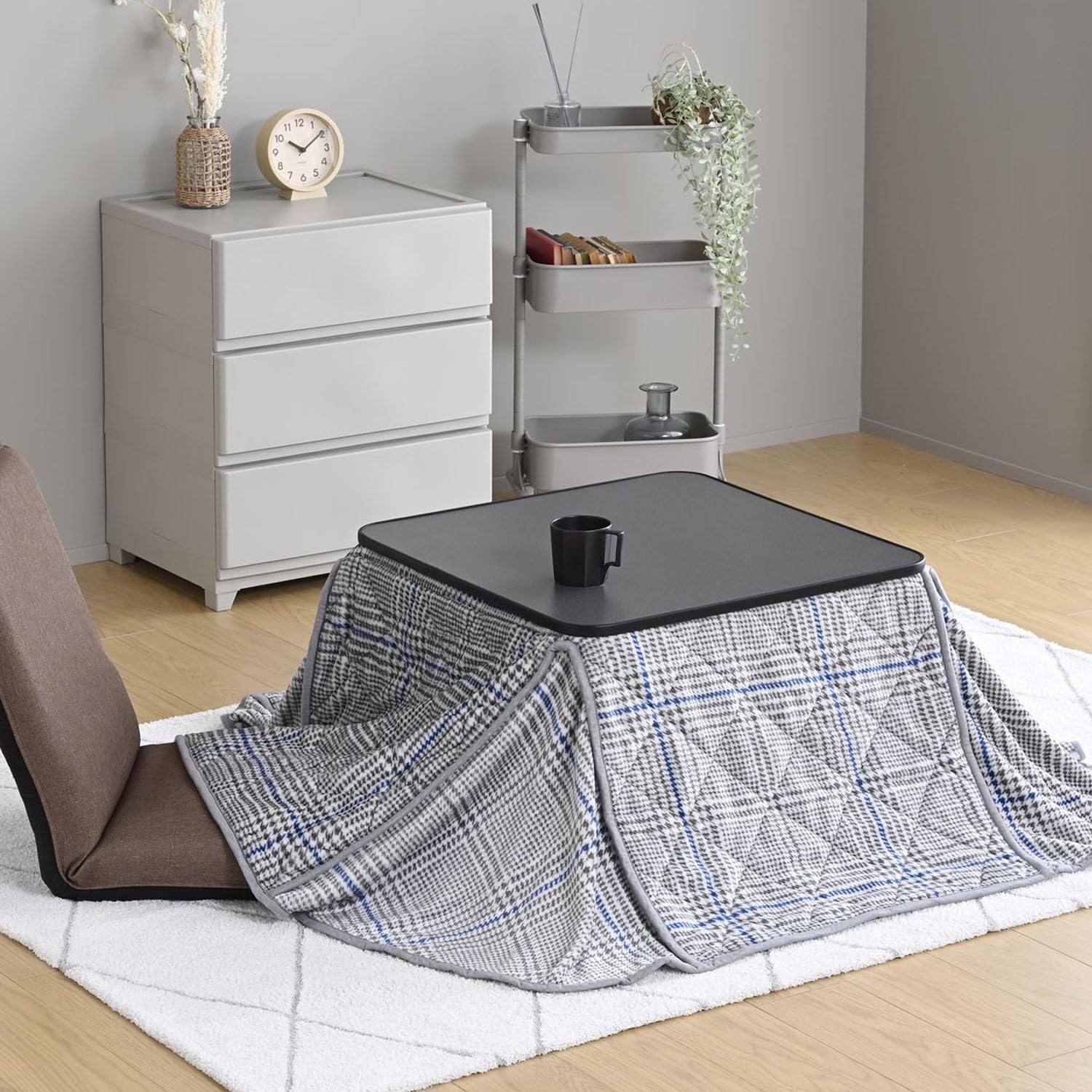 Amazon.co.jp : [山善] こたつ 2点セット カジュアルこたつ 正方形 60