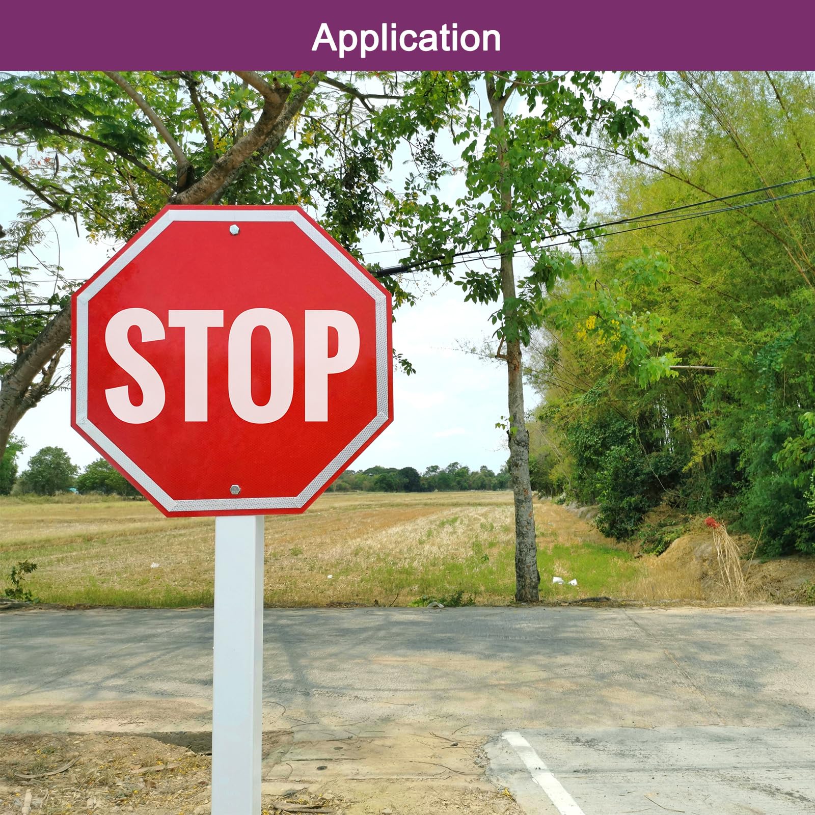 Amazon.co.jp: uxcell 一時停止標識 警告反射アルミ看板 街路交通用 八