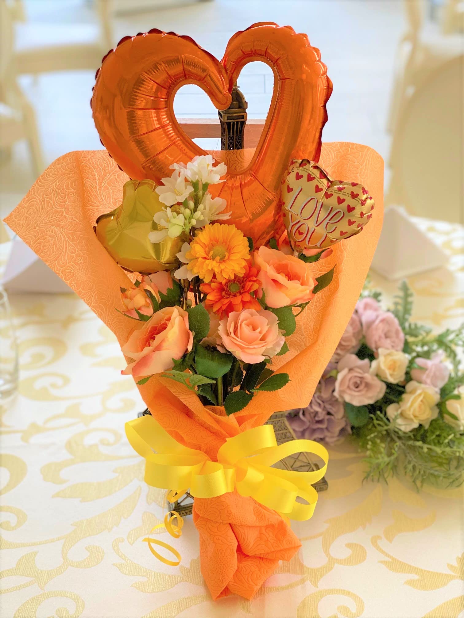Amazon｜バルーンブーケ 誕生日 アート ブーケ フラワー 花束 シトラス
