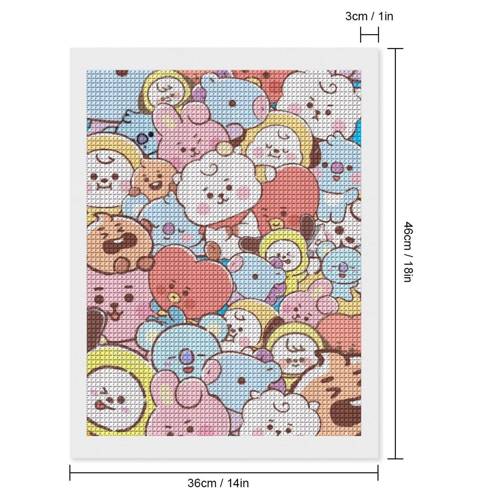 Amazon.co.jp: GNREJGF ダイヤモンドアート絵画 BT-21 刺繍塗装キット